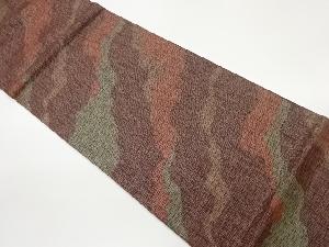 すくい織道長取り模様織出し袋帯